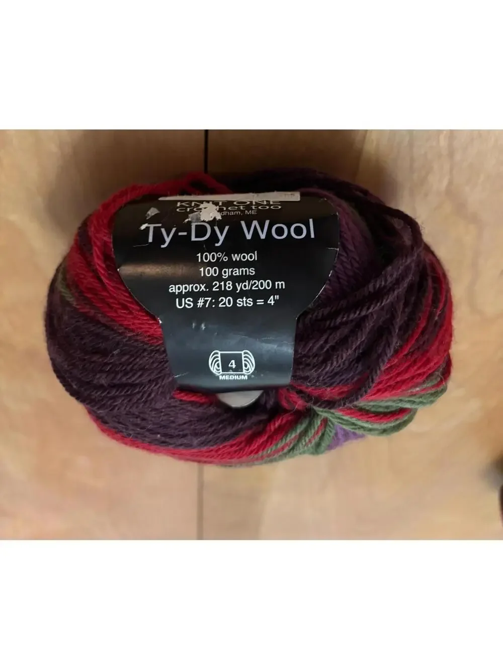 Knit One Crochet Too Ty-Dy Wool Worsted Yarn Lot of 5, #3559, #3814, #3789